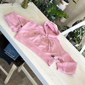 Los Angeles Y&R young & reckless, M crop sweatshirt hoodie Pink